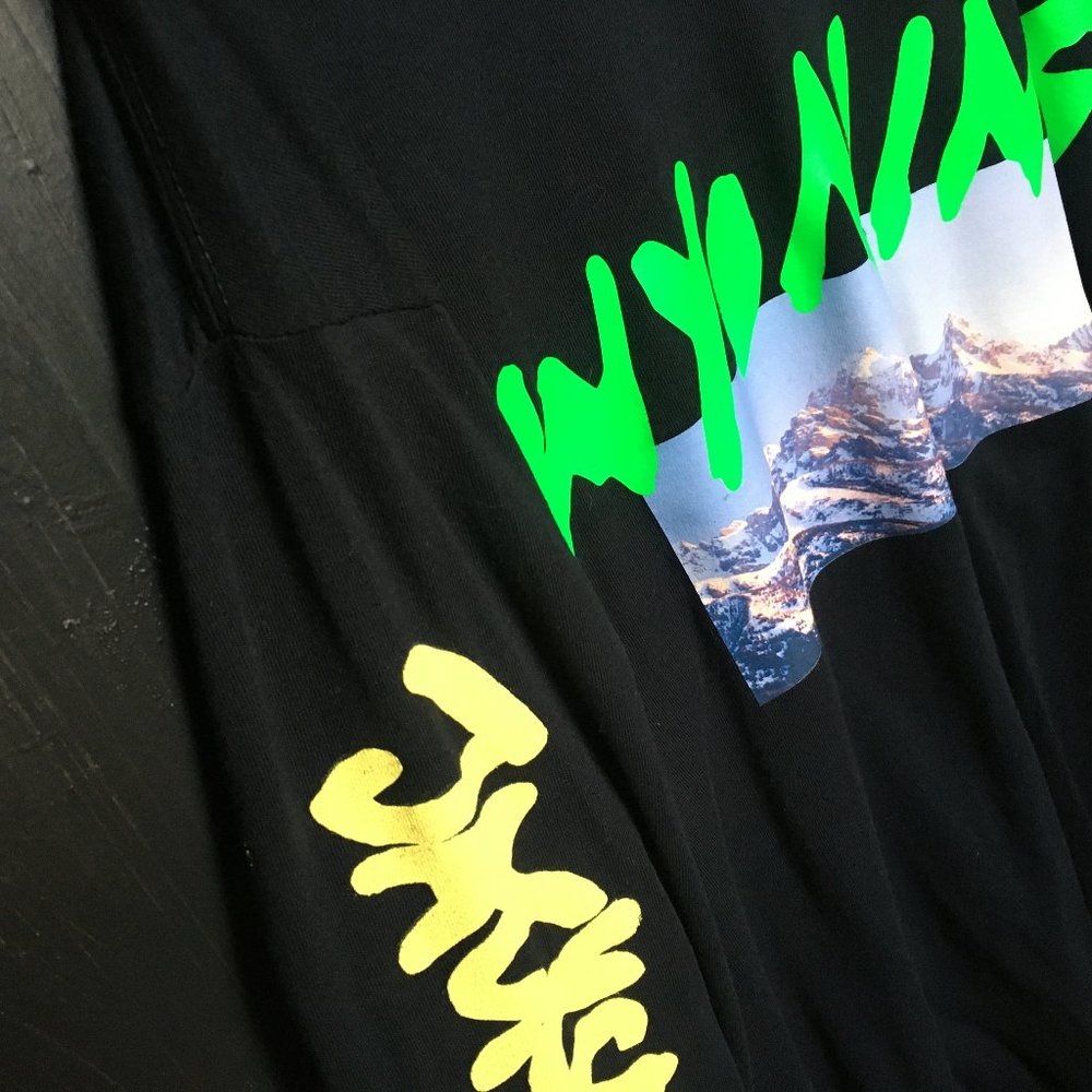 Jackson Hole Wyoming Long Sleeve Black Tee XL